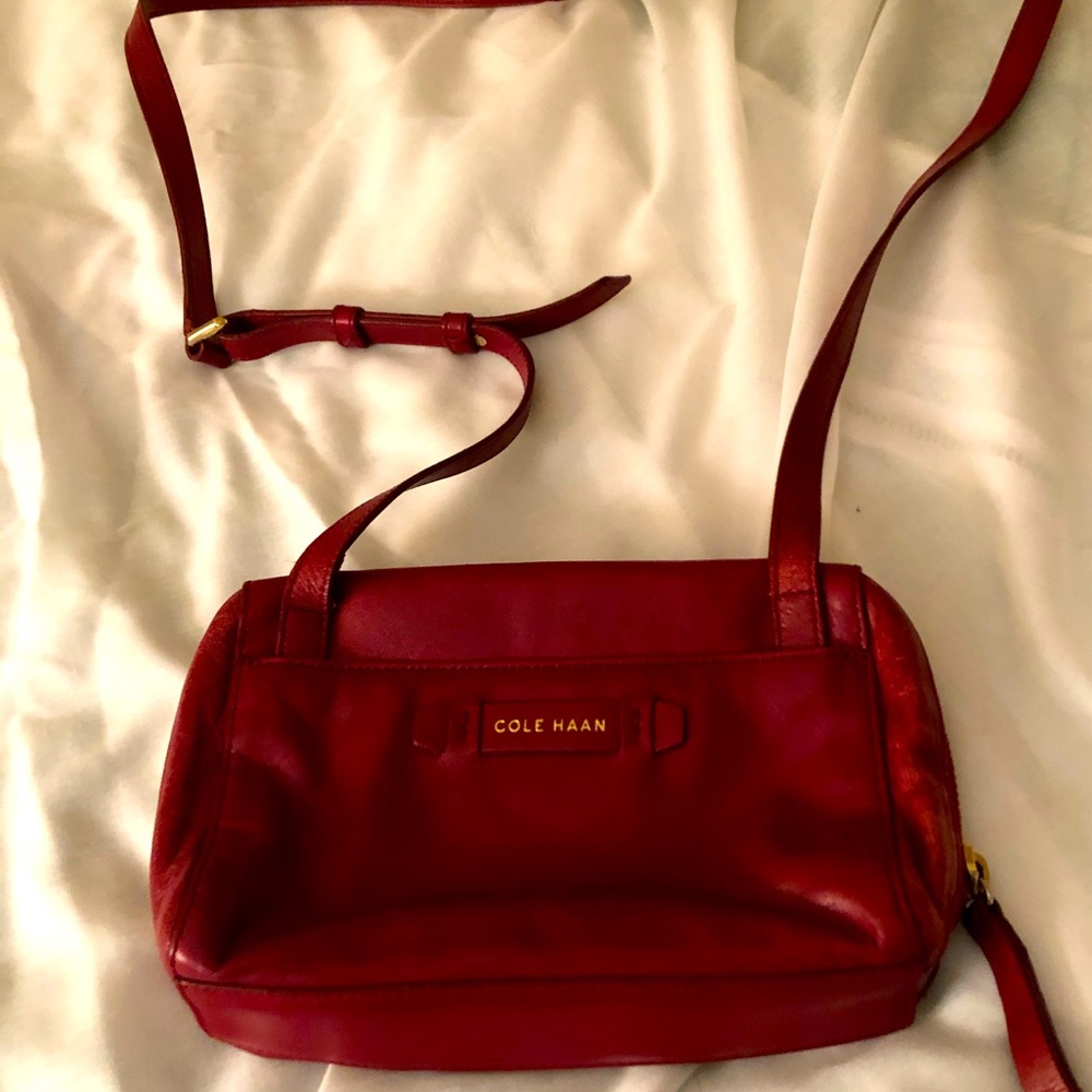 Cole Haan, red leather Cross body bag